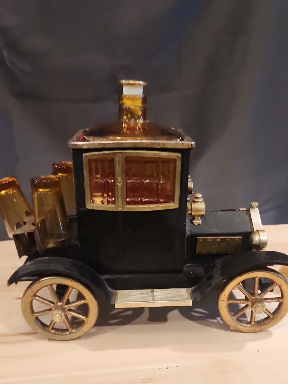 Vintage 1960s Musical Liquor decanter shaped like a 1915 Ford Model T.